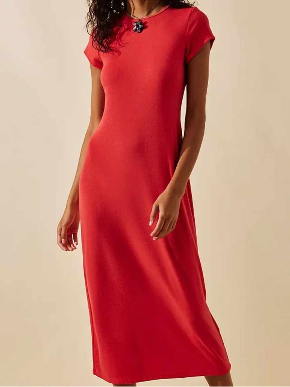 Free People Good Feels Slim Midi Dress